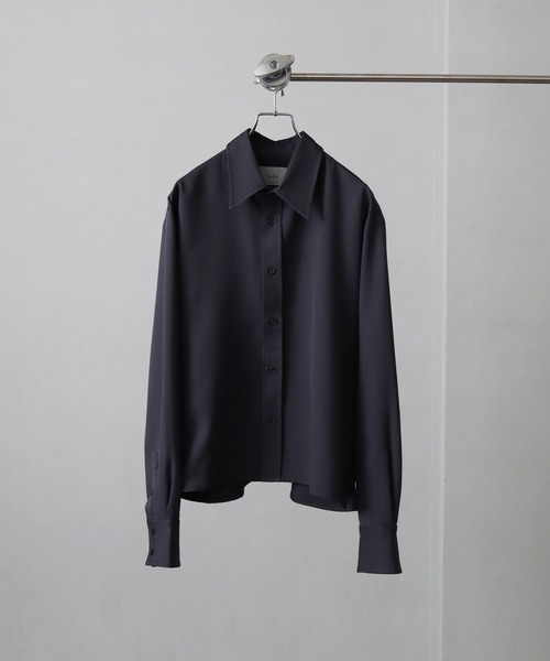 welise(ウェライズ)の「【welise/ウェライズ】リッチドレープスムース ショート長袖シャツ(シャツ/ブラウス・メンズ・ホワイト/ダークネイビー/ブラック系その他/ワイン/ダークグレー/ライトグレー/チャコールグレー・S/M/L)」の8枚目の写真