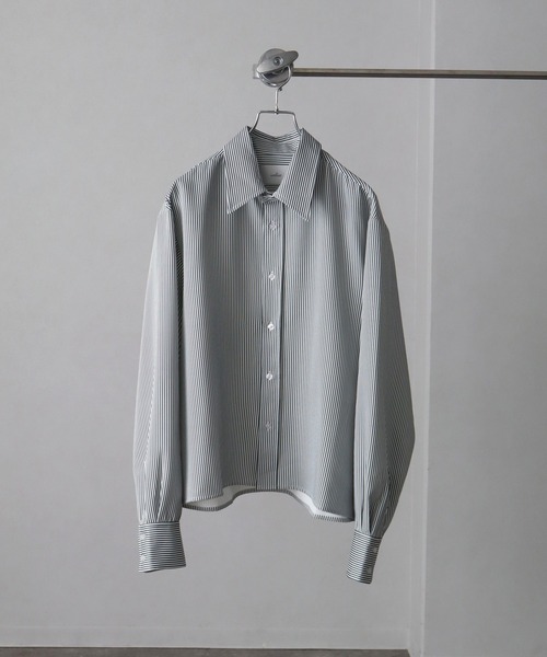 welise(ウェライズ)の「【welise/ウェライズ】リッチドレープスムース ショート長袖シャツ(シャツ/ブラウス・メンズ・ホワイト/ダークネイビー/ブラック系その他/ワイン/ダークグレー/ライトグレー/チャコールグレー・S/M/L)」の9枚目の写真
