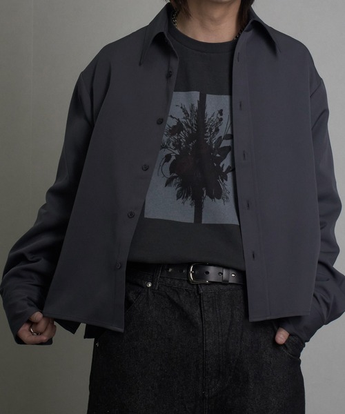 welise(ウェライズ)の「【welise/ウェライズ】リッチドレープスムース ショート長袖シャツ(シャツ/ブラウス・メンズ・ホワイト/ダークネイビー/ブラック系その他/ワイン/ダークグレー/ライトグレー/チャコールグレー・S/M/L)」の19枚目の写真