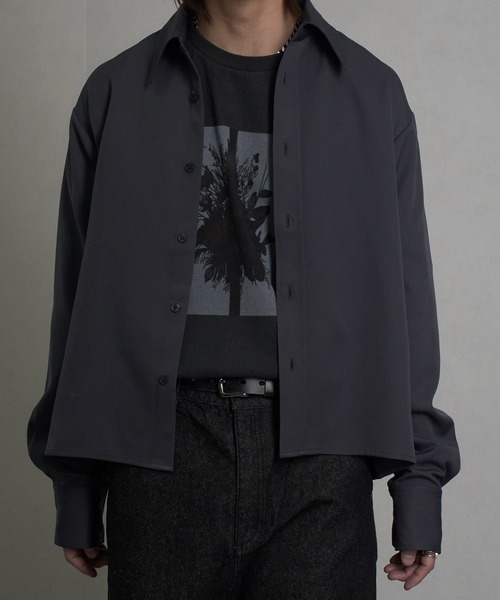 welise(ウェライズ)の「【welise/ウェライズ】リッチドレープスムース ショート長袖シャツ(シャツ/ブラウス・メンズ・ホワイト/ダークネイビー/ブラック系その他/ワイン/ダークグレー/ライトグレー/チャコールグレー・S/M/L)」の20枚目の写真