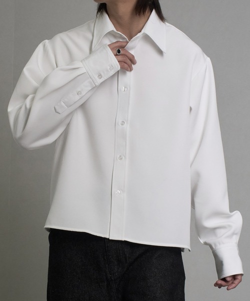 welise(ウェライズ)の「【welise/ウェライズ】リッチドレープスムース ショート長袖シャツ(シャツ/ブラウス・メンズ・ホワイト/ダークネイビー/ブラック系その他/ワイン/ダークグレー/ライトグレー/チャコールグレー・S/M/L)」の15枚目の写真
