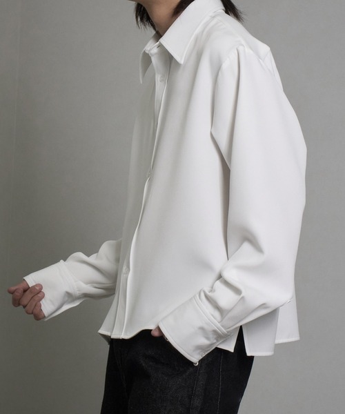 welise(ウェライズ)の「【welise/ウェライズ】リッチドレープスムース ショート長袖シャツ(シャツ/ブラウス・メンズ・ホワイト/ダークネイビー/ブラック系その他/ワイン/ダークグレー/ライトグレー/チャコールグレー・S/M/L)」の17枚目の写真