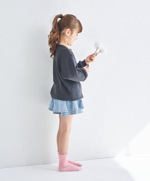 pairmanon（ペアマノン）の「【軽やかスウェット】裏毛 ハートボタン 長袖 カーディガン（カーディガン/ボレロ・キッズ・ベージュ/ブラック/アイボリー・150/110/130/90/140/120/100）」の14枚目の写真