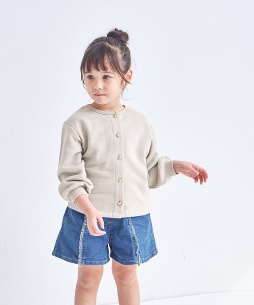 pairmanon（ペアマノン）の「【軽やかスウェット】裏毛 ハートボタン 長袖 カーディガン（カーディガン/ボレロ・キッズ・ベージュ/ブラック/アイボリー・150/110/130/90/140/120/100）」の18枚目の写真