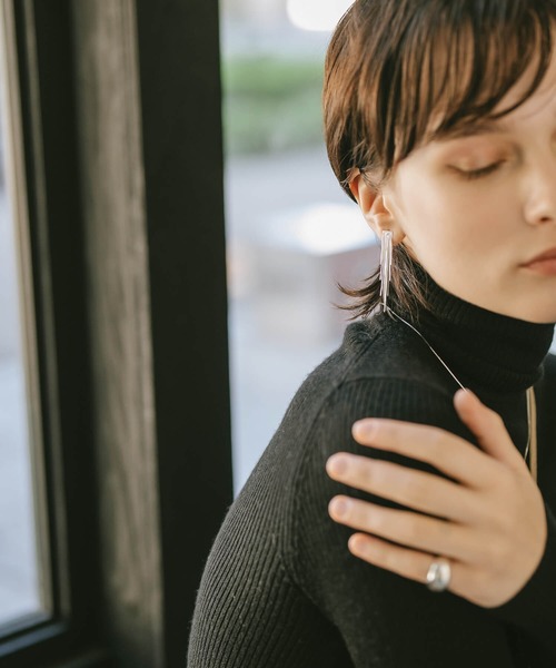 Ops.(オプス)の「ピアス 金属アレルギー対応 シルバー925 ゴールド フリンジ【laria-pe ラリア】(ピアス(両耳用)・レディース・シルバー/イエローゴールド・ONE SIZE)」の4枚目の写真