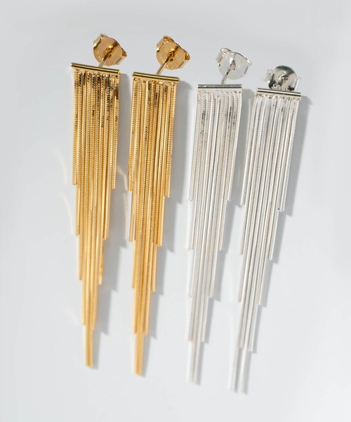 Ops.(オプス)の「ピアス 金属アレルギー対応 シルバー925 ゴールド フリンジ【laria-pe ラリア】(ピアス(両耳用)・レディース・シルバー/イエローゴールド・ONE SIZE)」の16枚目の写真