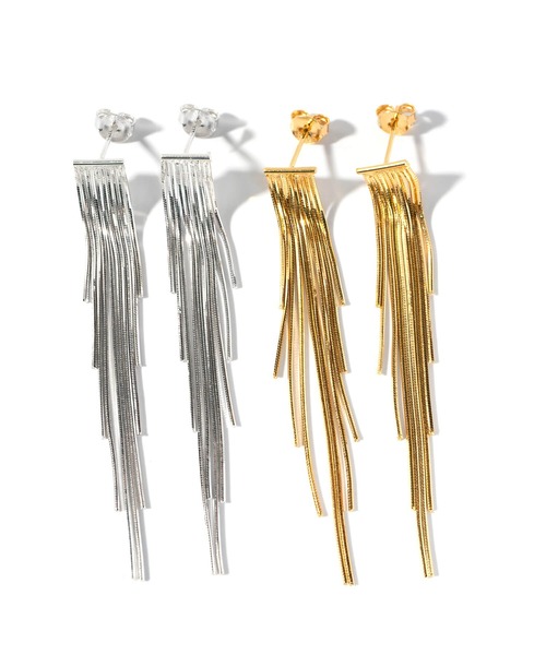 Ops.(オプス)の「ピアス 金属アレルギー対応 シルバー925 ゴールド フリンジ【laria-pe ラリア】(ピアス(両耳用)・レディース・シルバー/イエローゴールド・ONE SIZE)」の15枚目の写真