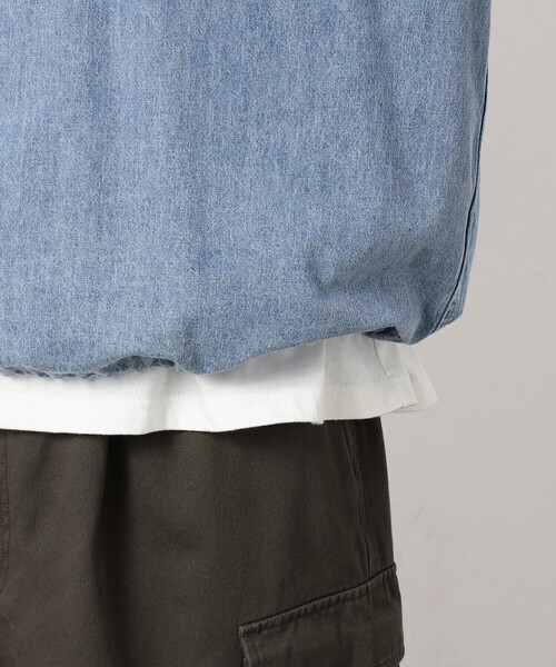 Purple&Yellow（パープルアンドイエロー）の「デニムクルーネックプルオーバー（Tシャツ/カットソー・メンズ・ブラック/ケミカルウォッシュ・LARGE/MEDIUM/SMALL）」の17枚目の写真