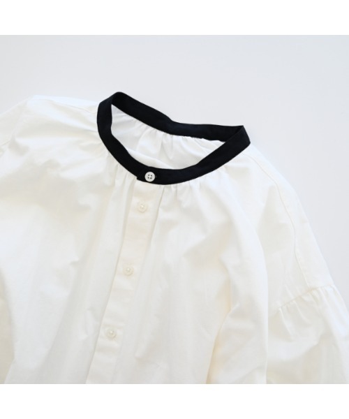 NHT（エヌエイチティー）の「エヌエイチティー 配色ギャザーブラウス（シャツ/ブラウス・キッズ・ラベンダー/アイボリー/ブラック・120cm/130cm/140cm/150cm/160cm/110cm）」の9枚目の写真