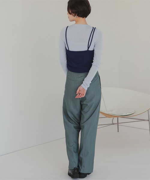 titivate(ティティベイト)の「アシメレイヤードキャミソールセットトップス(Tシャツ/カットソー・レディース・ブルー/ブラック/グレー・FREE)」の18枚目の写真