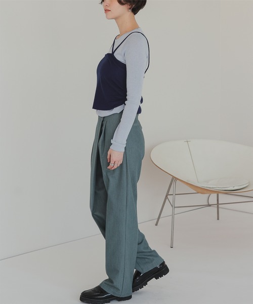 titivate(ティティベイト)の「アシメレイヤードキャミソールセットトップス(Tシャツ/カットソー・レディース・ブルー/ブラック/グレー・FREE)」の19枚目の写真