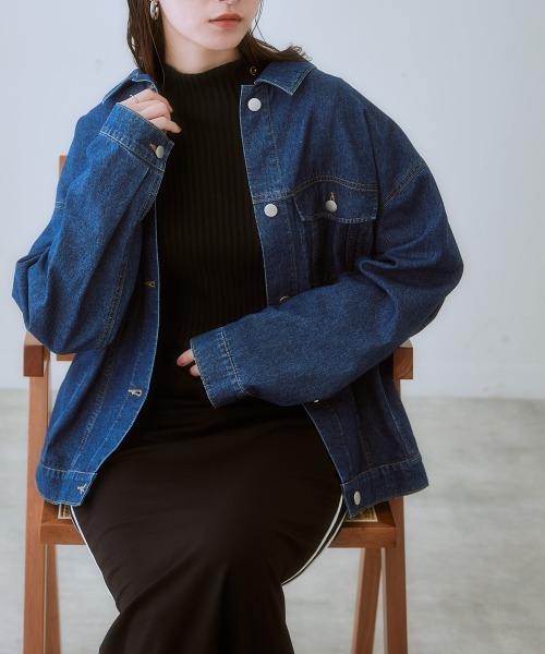 SMILE LAND（スマイルランド）の「＜大きいサイズ＞ ボトルネックリブニットプルオーバー（ニット/セーター・レディース・オフホワイト/ブラック/ワイン/ネイビー/ブラック系・LL/3L/4L/5L/L）」の13枚目の写真