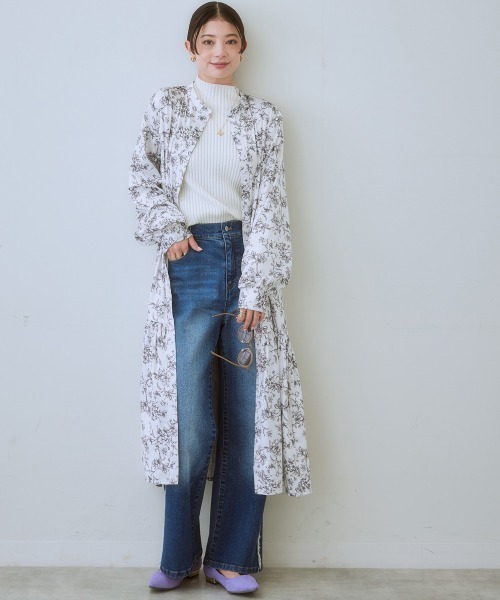 SMILE LAND（スマイルランド）の「＜大きいサイズ＞ ボトルネックリブニットプルオーバー（ニット/セーター・レディース・オフホワイト/ブラック/ワイン/ネイビー/ブラック系・LL/3L/4L/5L/L）」の18枚目の写真