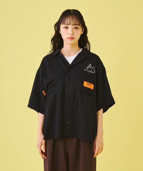 セール】【Remamber×UNIVERSAL OVERALL】LOOSE SS OPEN COLLAR RAYON