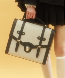 axes femme | ベルトデザイン配色サッチェル(ハンドバッグ)