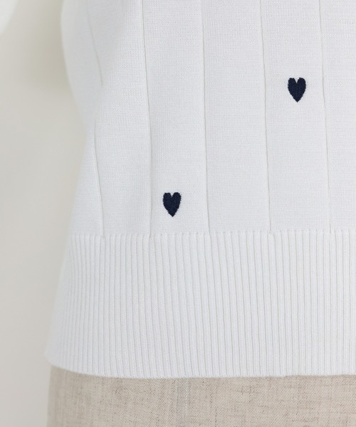 ハート刺繍ニットプルオーバー(ニット・セーター) | al'aise