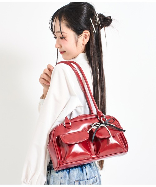 ANAP GiRL（アナップガール）の「リボンキーホルダー付 ボストン