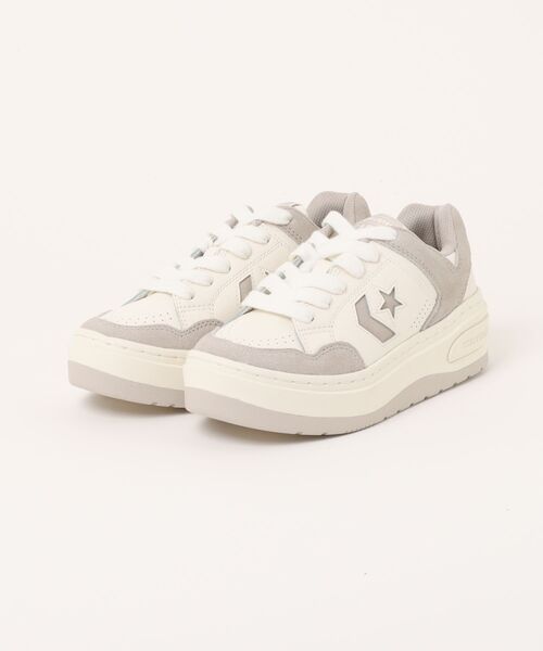 CONVERSE(コンバース)の「【CONVERSE/コンバース】ウエポン PLTS SD OX/WEAPON PLTS SD OX(スニーカー・レディース・ホワイト/ホワイト×ブルー・5inch/5.5inch/6inch/6.5inch/7inch)」の2枚目の写真