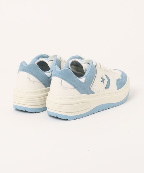 CONVERSE(コンバース)の「【CONVERSE/コンバース】ウエポン PLTS SD OX/WEAPON PLTS SD OX(スニーカー・レディース・ホワイト/ホワイト×ブルー・5inch/5.5inch/6inch/6.5inch/7inch)」の3枚目の写真