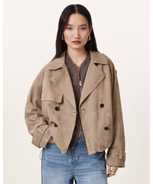 ALLSAINTS(I[ZCc)REYA CROPPED SUEDE MAC | REYA Nbvh XG[h MAC(g`R[g)