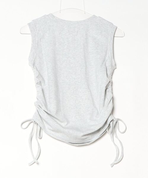 ROSE BUD(ローズバッド)の「ドロストトップス(Tシャツ/カットソー・レディース・グレー/パープル・ONE SIZE)」の3枚目の写真