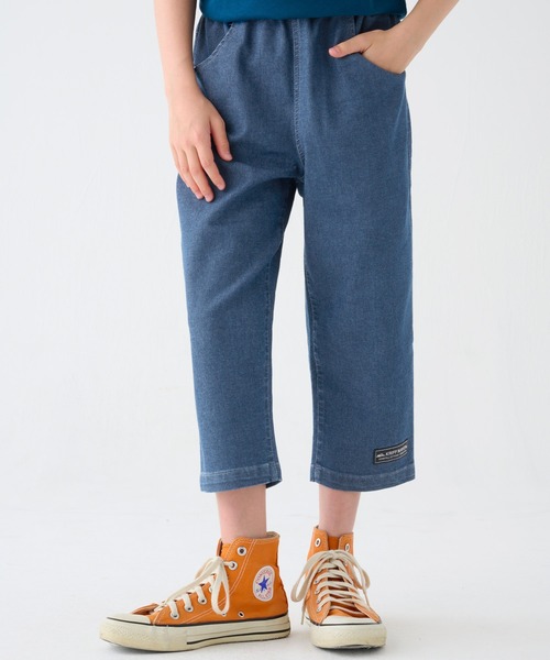 KRIFF MAYER Kid's Collection(クリフメイヤーキッズコレクション)の「ハイメッシュデニムクロップド(デニムパンツ・キッズ・ダークブルー/ライトブルー・120/130/140/150/160/170)」の1枚目の写真