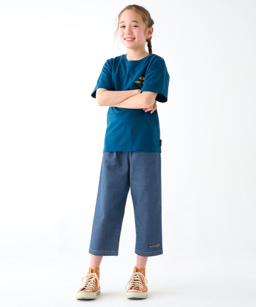 KRIFF MAYER Kid's Collection(クリフメイヤーキッズコレクション)の「ハイメッシュデニムクロップド(デニムパンツ・キッズ・ダークブルー/ライトブルー・120/130/140/150/160/170)」の6枚目の写真