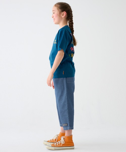 KRIFF MAYER Kid's Collection(クリフメイヤーキッズコレクション)の「ハイメッシュデニムクロップド(デニムパンツ・キッズ・ダークブルー/ライトブルー・120/130/140/150/160/170)」の7枚目の写真