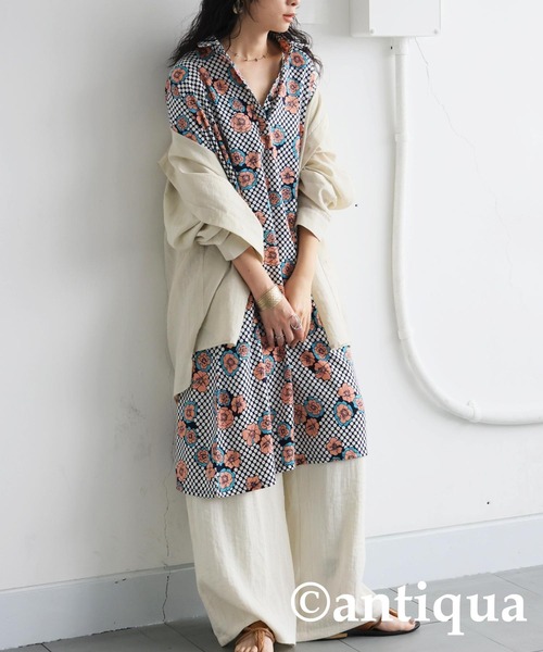 antiqua(アンティカ)の「フラワードットワンピース(ワンピース・レディース・マルチ・ONESIZE)」の5枚目の写真