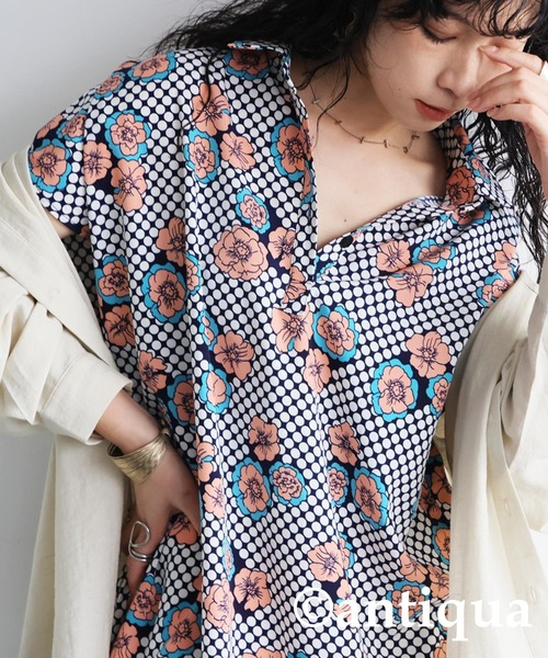 antiqua(アンティカ)の「フラワードットワンピース(ワンピース・レディース・マルチ・ONESIZE)」の8枚目の写真