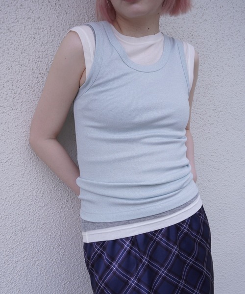 セール】GLITTER RIB TANK TOP（タンクトップ）｜G.V.G.V.（ジー