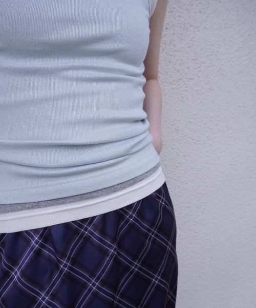 G.V.G.V.(ジーヴィージーヴィー)の「GLITTER RIB TANK TOP(タンクトップ・レディース・ブルー/シルバー・ONE SIZE)」の12枚目の写真