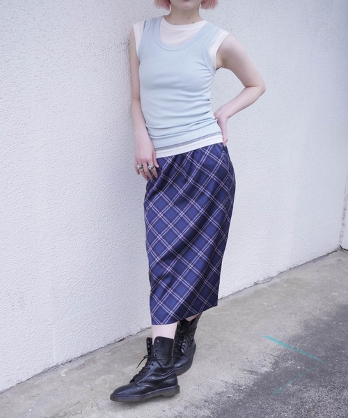 G.V.G.V.(ジーヴィージーヴィー)の「GLITTER RIB TANK TOP(タンクトップ・レディース・ブルー/シルバー・ONE SIZE)」の7枚目の写真
