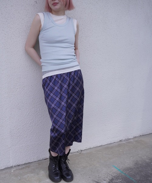 G.V.G.V.(ジーヴィージーヴィー)の「GLITTER RIB TANK TOP(タンクトップ・レディース・ブルー/シルバー・ONE SIZE)」の17枚目の写真