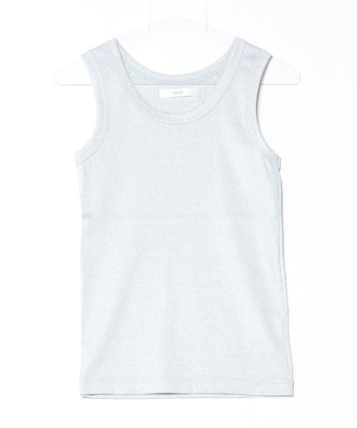G.V.G.V.(ジーヴィージーヴィー)の「GLITTER RIB TANK TOP(タンクトップ・レディース・ブルー/シルバー・ONE SIZE)」の5枚目の写真