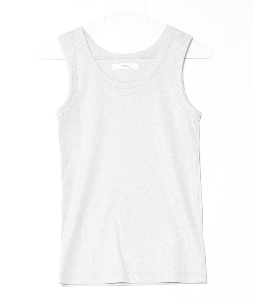 G.V.G.V.(ジーヴィージーヴィー)の「GLITTER RIB TANK TOP(タンクトップ・レディース・ブルー/シルバー・ONE SIZE)」の4枚目の写真