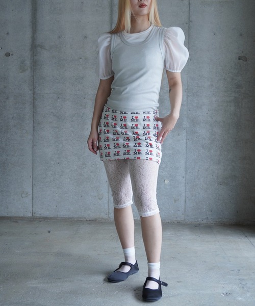 G.V.G.V.(ジーヴィージーヴィー)の「GLITTER RIB TANK TOP(タンクトップ・レディース・ブルー/シルバー・ONE SIZE)」の6枚目の写真