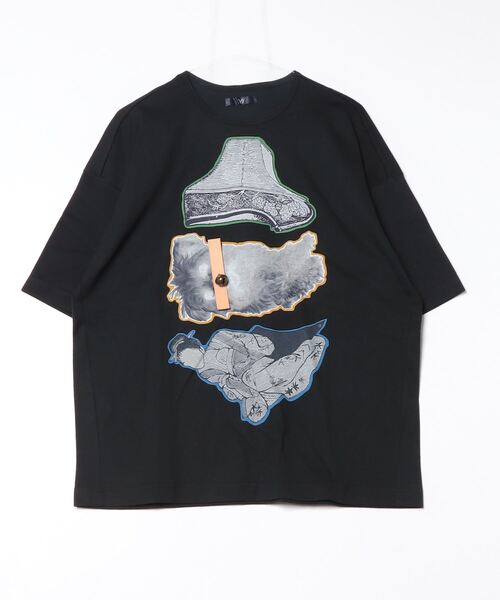 ohta（オータ）の「【ohta】 white suzu T（Tシャツ/カットソー・メンズ・ブラック/ホワイト・1）」の2枚目の写真