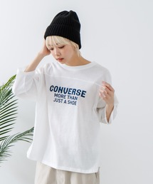 【CONVERSE/コンバース】8分袖 裾ラウンドTシャツ