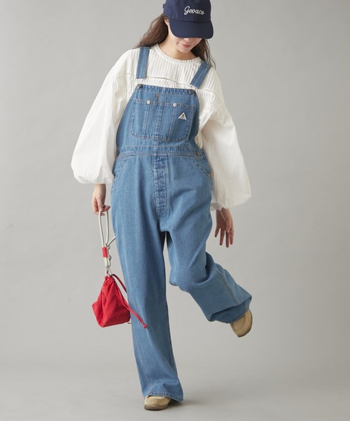 GEVACO（ゲバコ）の「【GEVACO】10ozデニムオーバーオール（サロペット/オーバーオール・レディース・ネイビー/ブルー/ホワイト・LARGE/MEDIUM/SMALL）」の5枚目の写真