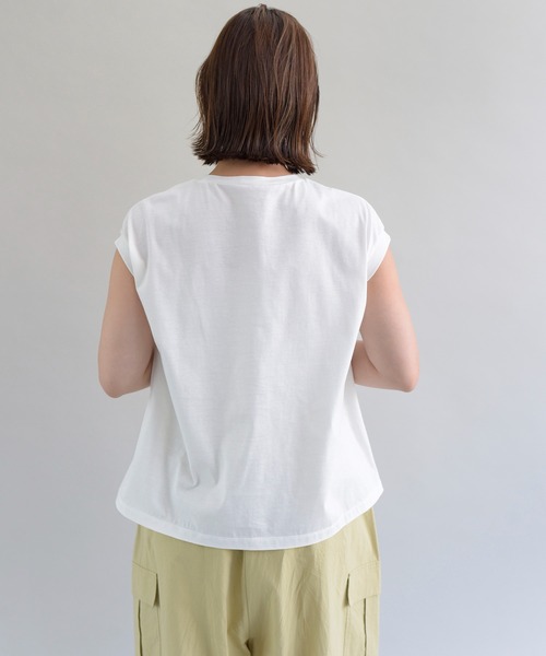 AECA BLANC】アエカブラン/オーガニックコットンロゴ刺繍プル