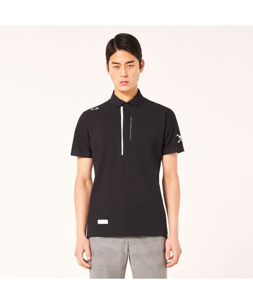 OAKLEY(オークリー)の「オークリ― SKULL SYNCHRONISM VALUABLE SHIRT / POLO SHIRT ポロシャツ/ GOLF ゴルフ/OAKLEY(シャツ/ブラウス・メンズ・ブラック・S/M/L)」の1枚目の写真