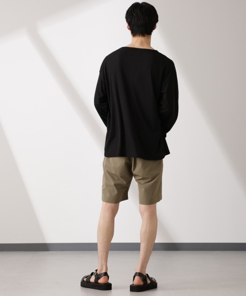 NANO universe（ナノユニバース）の「WEB限定/セミシアークルーネックプルオーバー 長袖（Tシャツ/カットソー・メンズ・ベージュ/チャコール/ブラック・L/M/S）」の11枚目の写真