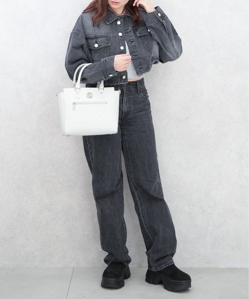 GYDA（ジェイダ）の「【GYDA/ジェイダ】 CIRCLE METAL SERIES　ハンドバッグ（ハンドバッグ・レディース・ホワイト/ブラック・FREE）」の3枚目の写真