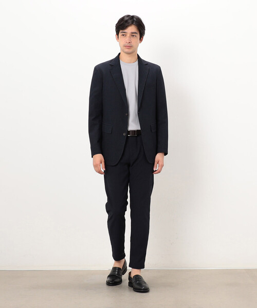 COMME CA ISM(コムサイズム)の「【セットアップ対応】3Dエアートリコット パンツ(スラックス・メンズ・ブラック/ネイビー・SMALL/LARGE/MEDIUM/X-LARGE)」の6枚目の写真