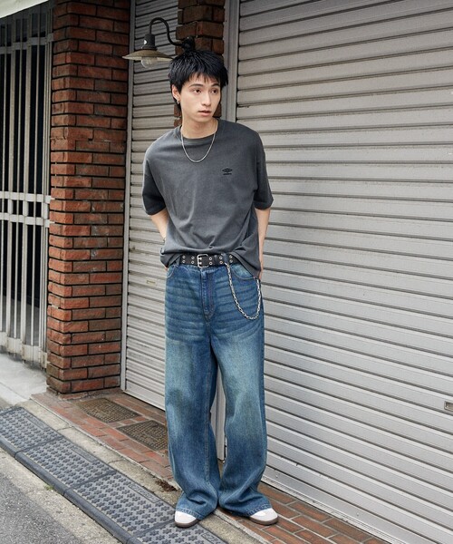 FREAK'S STORE(フリークスストア)の「PUBLUX/パブリュクス 加工デニムパンツ(限定展開)(デニムパンツ・メンズ・インディゴブルー/ブラック・LARGE/MEDIUM/SMALL)」の7枚目の写真