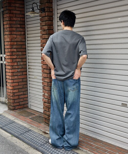 FREAK'S STORE(フリークスストア)の「PUBLUX/パブリュクス 加工デニムパンツ(限定展開)(デニムパンツ・メンズ・インディゴブルー/ブラック・LARGE/MEDIUM/SMALL)」の8枚目の写真