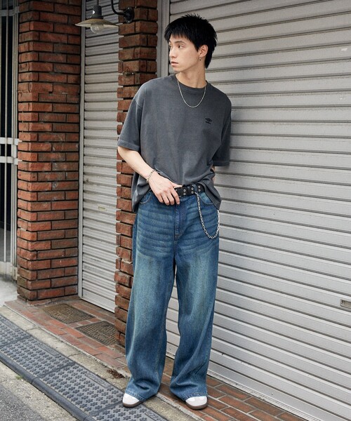 FREAK'S STORE(フリークスストア)の「PUBLUX/パブリュクス 加工デニムパンツ(限定展開)(デニムパンツ・メンズ・インディゴブルー/ブラック・LARGE/MEDIUM/SMALL)」の11枚目の写真