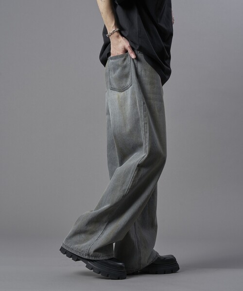FREAK'S STORE(フリークスストア)の「PUBLUX/パブリュクス 加工デニムパンツ(限定展開)(デニムパンツ・メンズ・インディゴブルー/ブラック・LARGE/MEDIUM/SMALL)」の18枚目の写真
