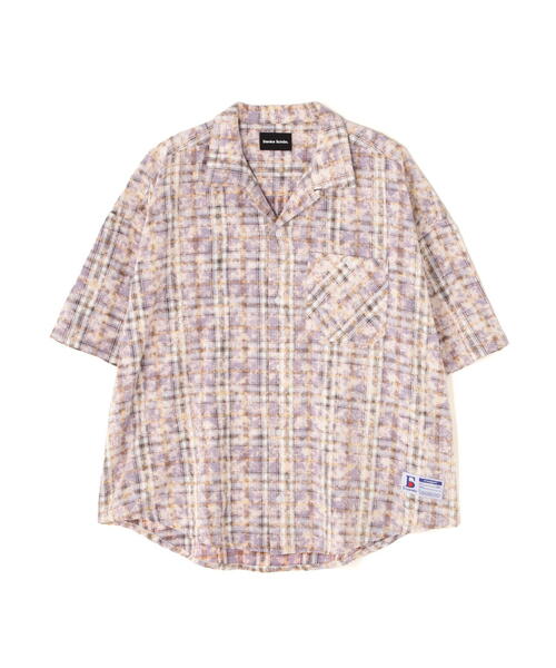DANKE SCHON(ダンケシェーン)の「【WEB&DEPOT限定】DankeSchon/ダンケシェーン/BLEACH CHECK OPEN COLLER(シャツ/ブラウス・レディース・モスグリーン/ベージュ/ブラック・F)」の7枚目の写真